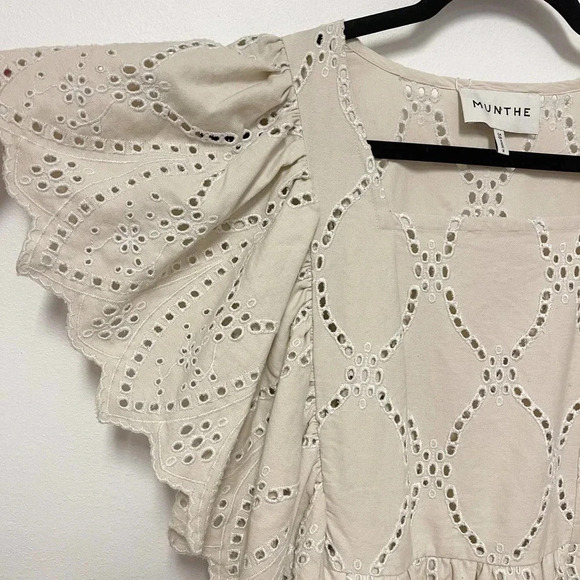 NWT Munthe Hico Mini Dress - Broderie Anglaise Eyelet Organic Cotton - Picture 6 of 9